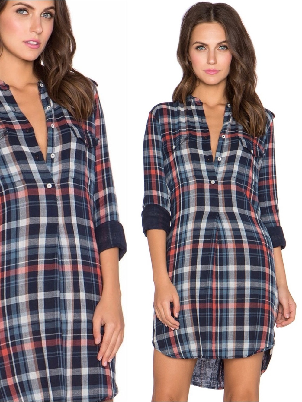 Velvet by Graham & Spencer Gabrielle Plaid Dress Longsleeve